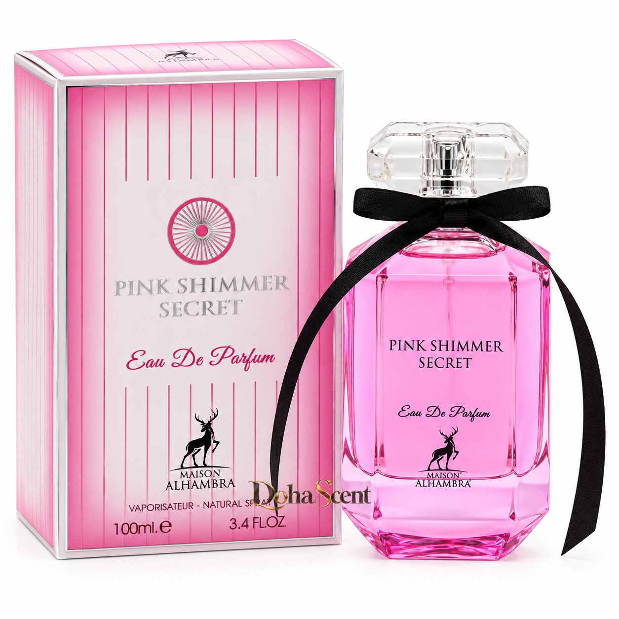 Pink Shimmer Secret by Maison Alhambra — 100 ML EDP (Inspired By: Victoria’s Secret Bombshell)