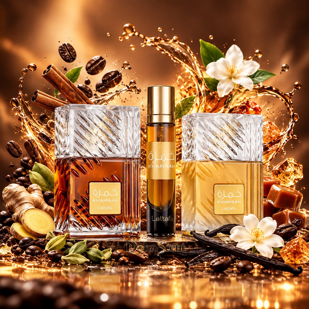 Lattafa Khamrah Qahwa Gift Set – 3 Pieces